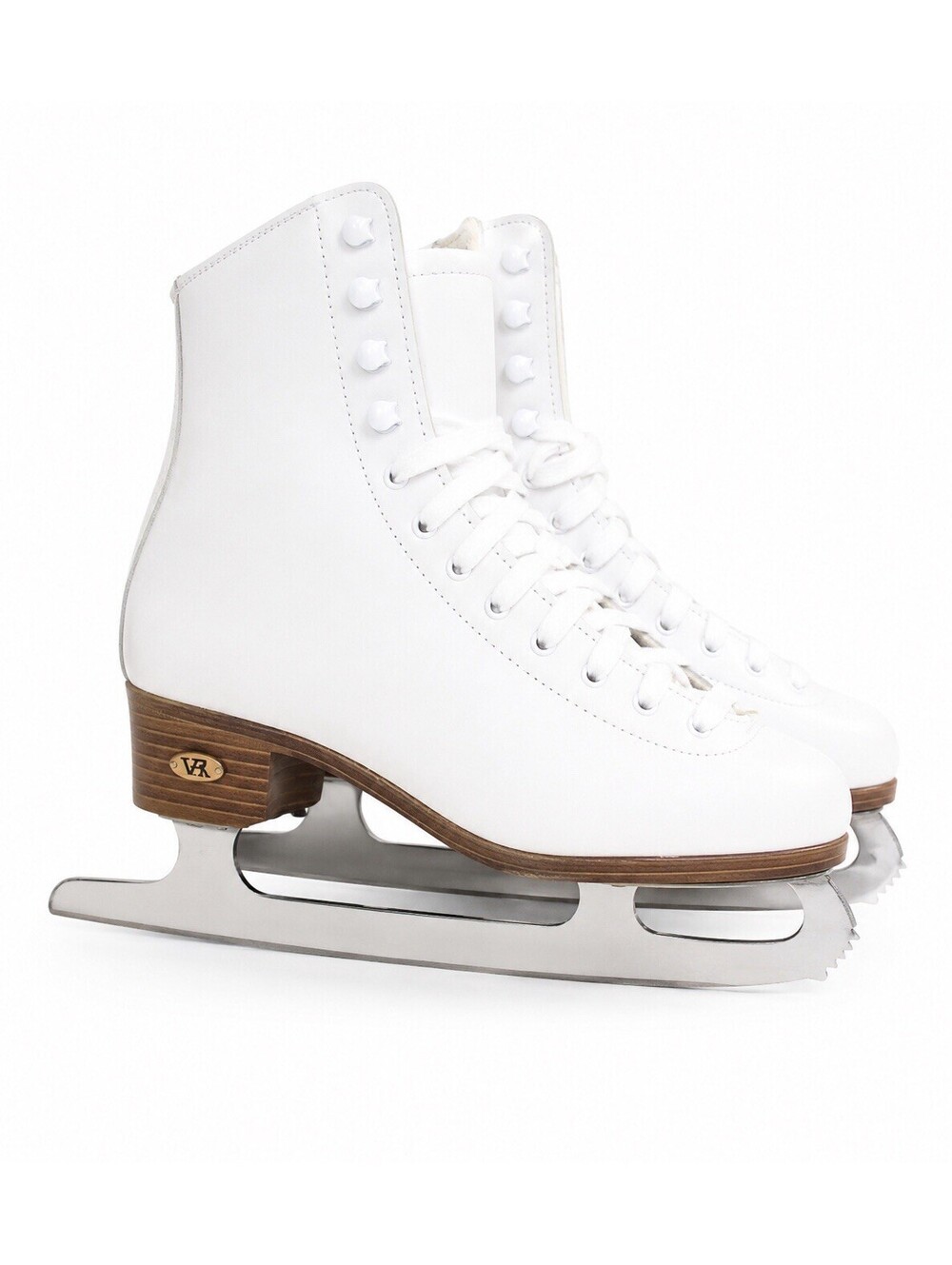 Riedell White Figure Ice Skates Women’s Size 6 W/Box Excellent Model 110 Used